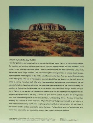 Unexcavated Last Location Site, Uluru (Ayers Rock), Central Australia