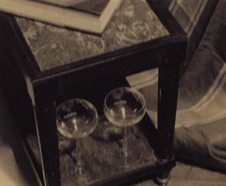 Wine Glasses and Book on Table