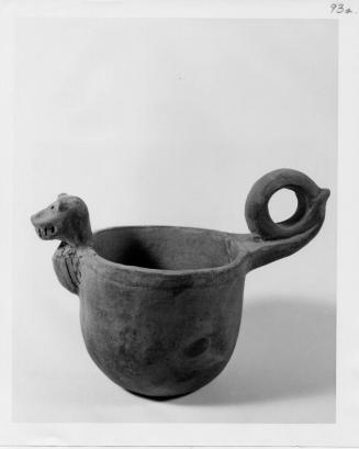 Serpent Cat Effigy Bowl