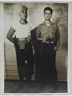 Portrait of Samoan Fita Fita (National Guard) and Victor Shifreen, Navy Photographer
