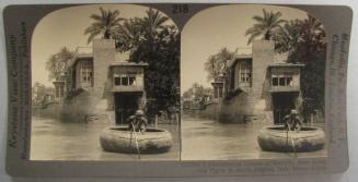 Picturesque Homes of Wealthy Jews along the Tigris in North Bagdad, Irak, Mesopotamia