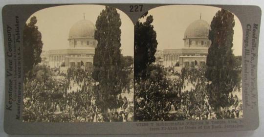 Mohammedan Pilgrim in Temple Area, N. from El-Aksa to Dome of the Rock, Jerusalem