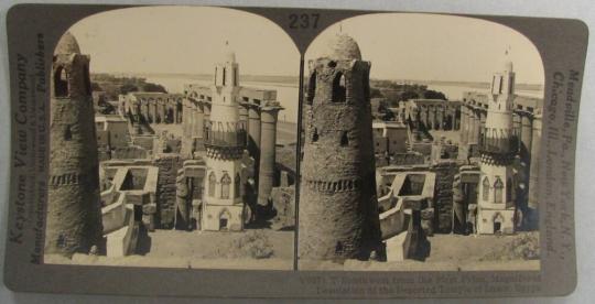 Southwest from the First Pylon, Magnificent Desolation of the Deserted Temple of Luxor, Egypt