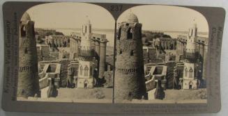 Southwest from the First Pylon, Magnificent Desolation of the Deserted Temple of Luxor, Egypt