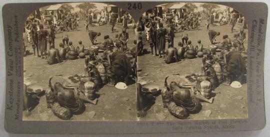 The Native Market at Port Florence, Lake Victoria Nyanza, Africa