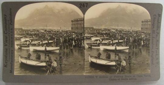 Arrival of Fishing Boats at Cape Town, Union of South Africa