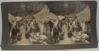 A Country Market Scene in the Tropical Island of Java, Dutch East Indies.