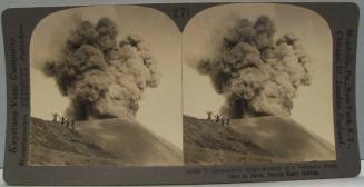 Impressive Magnificence of a Volcanic Eruption in Java, Dutch East Indies.