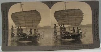 In Southern Pacific Waters-Natives of New Guinea in their Picturesque Sailing Crafts.