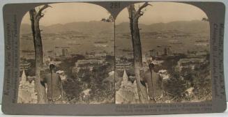 Looking across the Bay to Kowloon and the Mainland, from Bowen Road, above Hongkong, China.