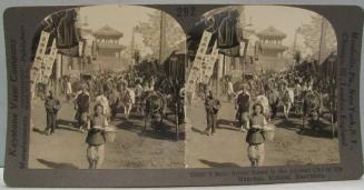 Busy Street Scene in the Ancient City of the Manchus, Mukden, Manchuria.