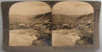 A Mountain of "Petrified Water"-Pulpit Terrace and Mammoth Spring Hotel, Yellowstone Nat. Park, Wyo.