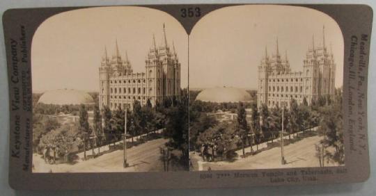 Mormon Temple and Tabernacle, Salt Lake City, Utah.