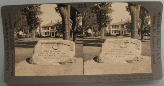 Where the Revolutionary War Began, April 19,1775-the Town Common, Lexington, Mass