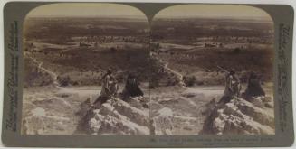 Plain of the Jorda, southewat from the ruins of ancient Jericho, Palestine.