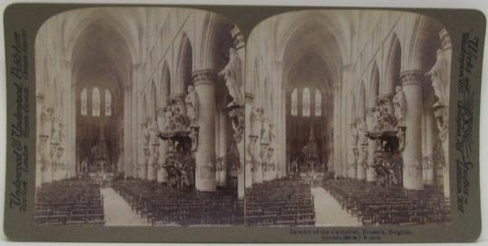 Interior of the Cathedral, Brussels, Belgium.