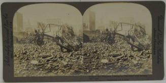 Ruins of San Francisco, Looking up Clay Street from Battery, April 1906