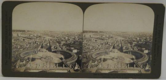 Rome from the Dome of St. Peter's, Italy.