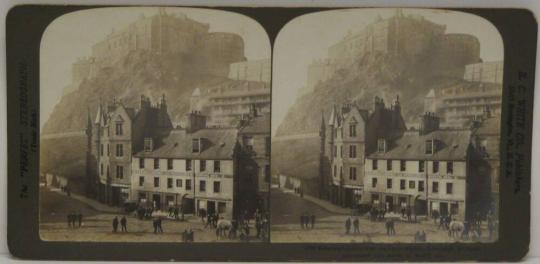 Edinburgh Castle from the Grass Market, Edinburgh, Scotland.