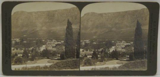 Capetown beneath the Imposing Heights of Table Mountain, S. A.