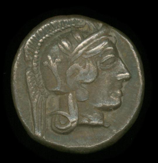 Drachm with Athena on Obverse and Owl on Reverse