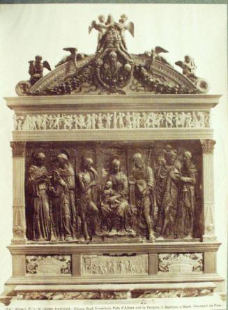 PADOVA - Chiesa degli Eremitani. Pala d'Altare con la Vergine, il Bambino e Santi (Giovanni da Pisa)