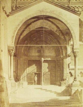 P.I.N. 12835. VERONA-Chiesa di S.Fermo Maggiore. La Porta nel fianco destro. (XIV Secolo.)