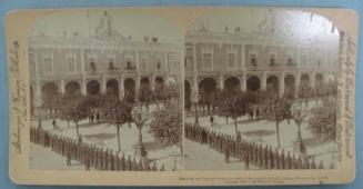 American and Spanish Soldiers in front of the Captain-General's Palace, Havana, Jan. 1, 1899