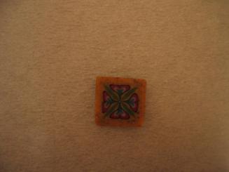 Fused Mosaic Slice (Geometic Floral Pattern)