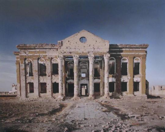 A government building close to the former Presidential palace at Darulaman, destroyed in fighting between Rabbani and the Hazaras in the early 1990's