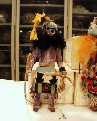 Salimopia Thlian'ona, Blue Warrior of the West Kachina Figure