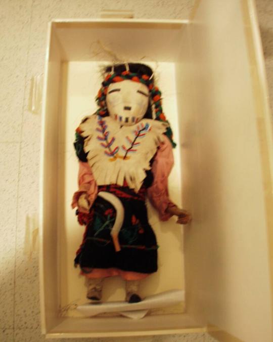 La'pilawe Okya (Feather String Girl) Kachina Figure