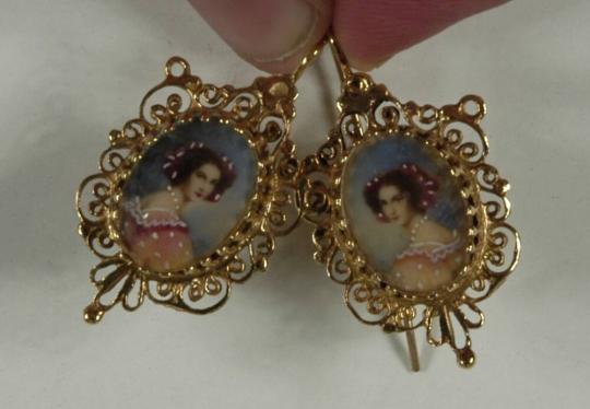 Earrings with Portraits of a Woman