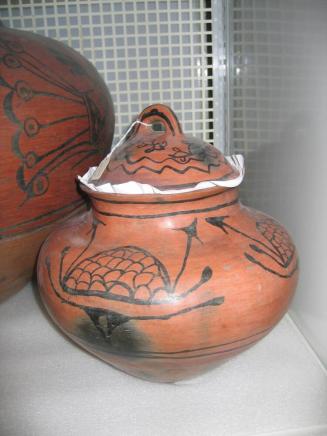 Jar (Olla) with Abstract Thunderclouds and Lid