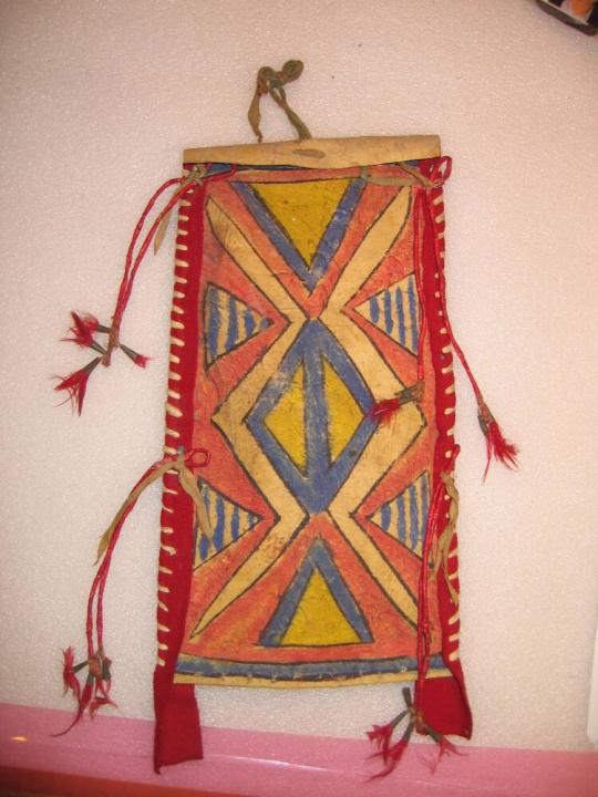 Parfleche or Bag with Geometric Design