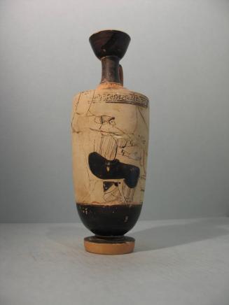 White-Ground Lekythos with Lute Player and Mourner