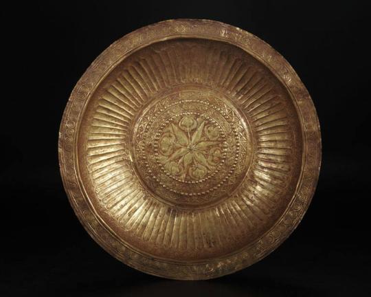 Ceremonial Pectoral Dish with Vajra Motifs (Mas piring)