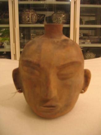 Modern Facsimile of Mississippian Human Head Effigy Jar