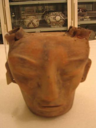 Modern Facsimile of Mississippian Human Head Effigy Jar