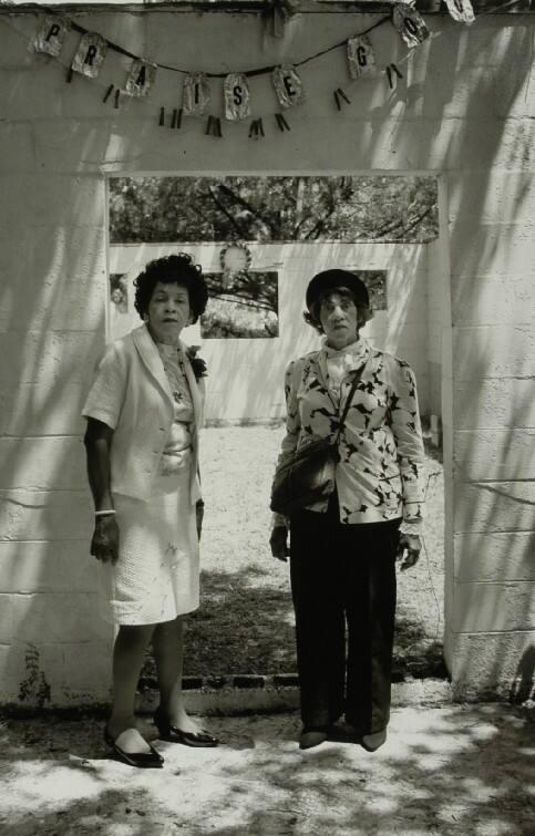 The Clark Sisters in Front of their Church