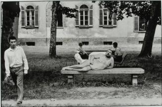 Nude Man Reclining on Bench