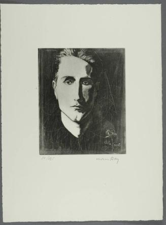 portrait by Man Ray (MFAH ACC 91.1630.5), recto of sheet