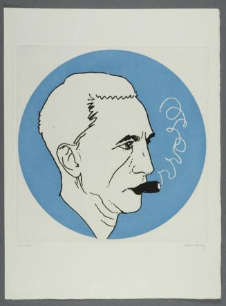 portrait by Man Ray (MFAH ACC #91.1630.6), recto of sheet