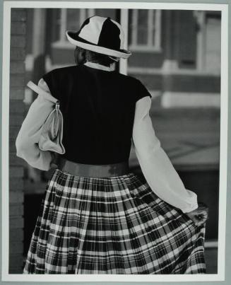 Lady in Plaid Skirt