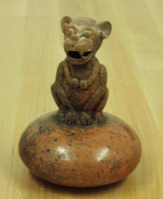 Incense Burner (Incensario) Cover with a Seated Feline
