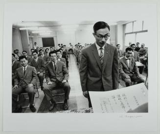 Receiving A Diploma for Completing Management Training, Ikebukuro, Tokyo