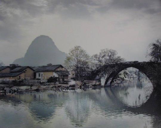 Bridge with Mountains