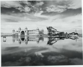 Flooded Salt Air Pavilion, Great Salt Lake, Utah