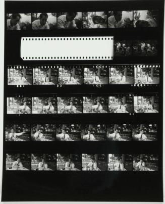 Contact Sheet of Photographs of Robert Frank