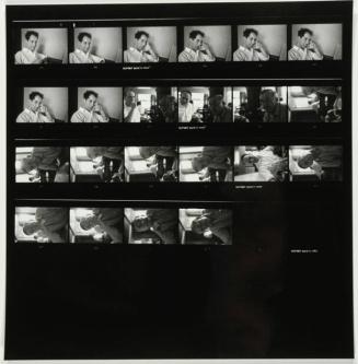 Contact Sheet of Photographs of Robert Frank
